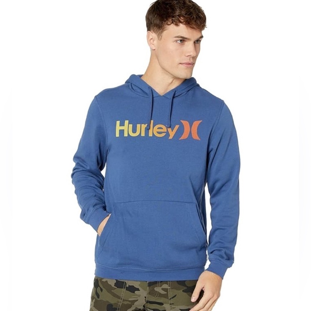 Hurley One Only Gradient Hoodie (Mystic Navy) Men's Sweatshirt Medium